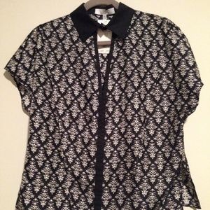 NWT Robert Rodrigez Damask Print Top